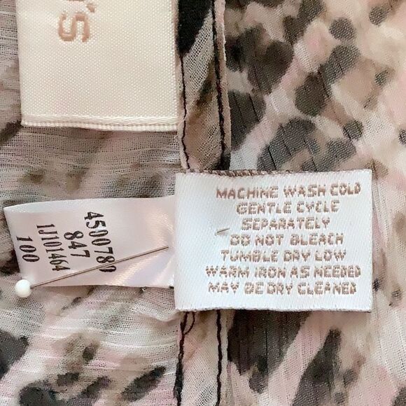 CHICO’S Animal Print Semi-Sheer Top - Picture 9 of 9